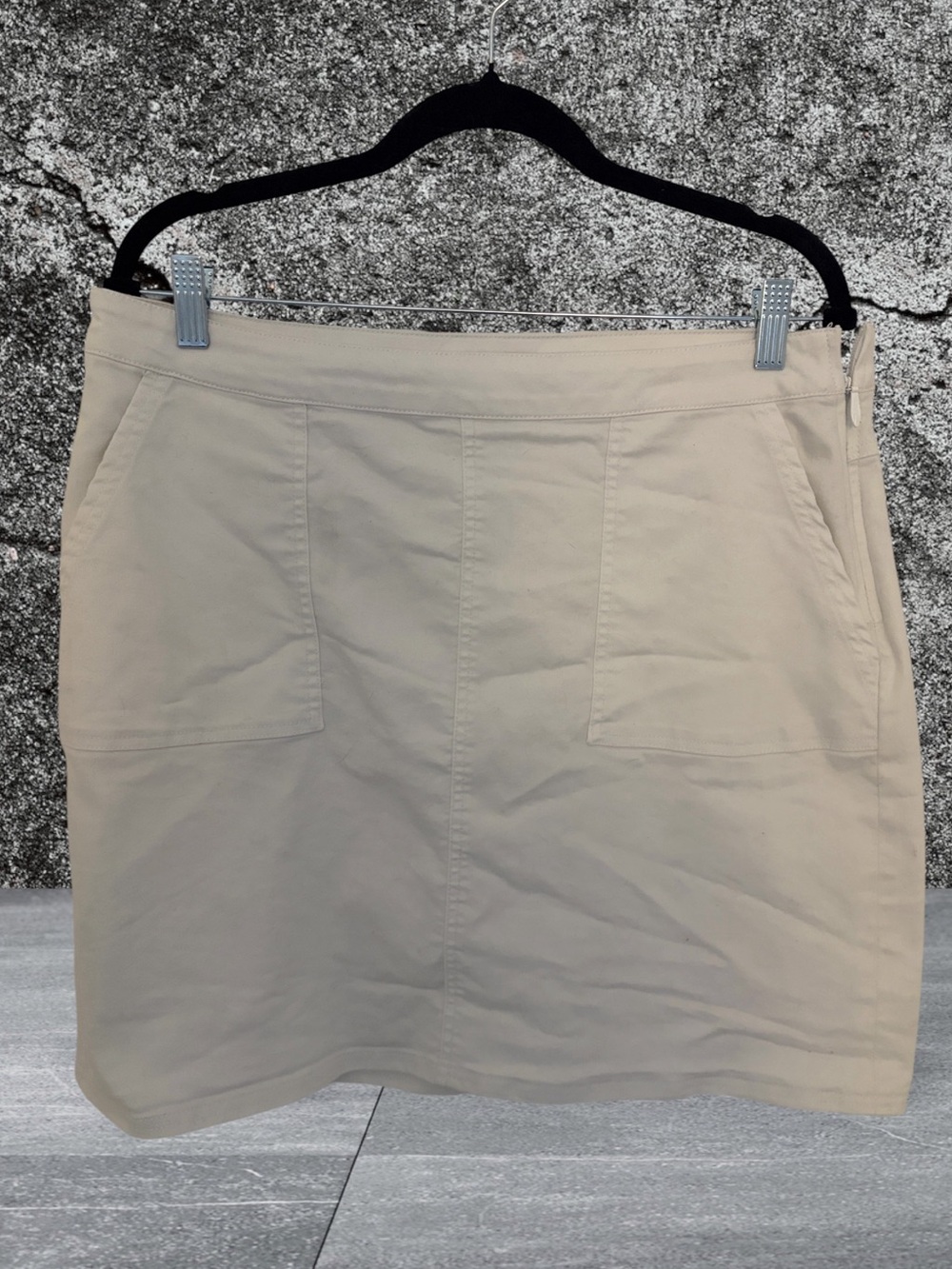 Prana White Mini Skirt with Front Pockets